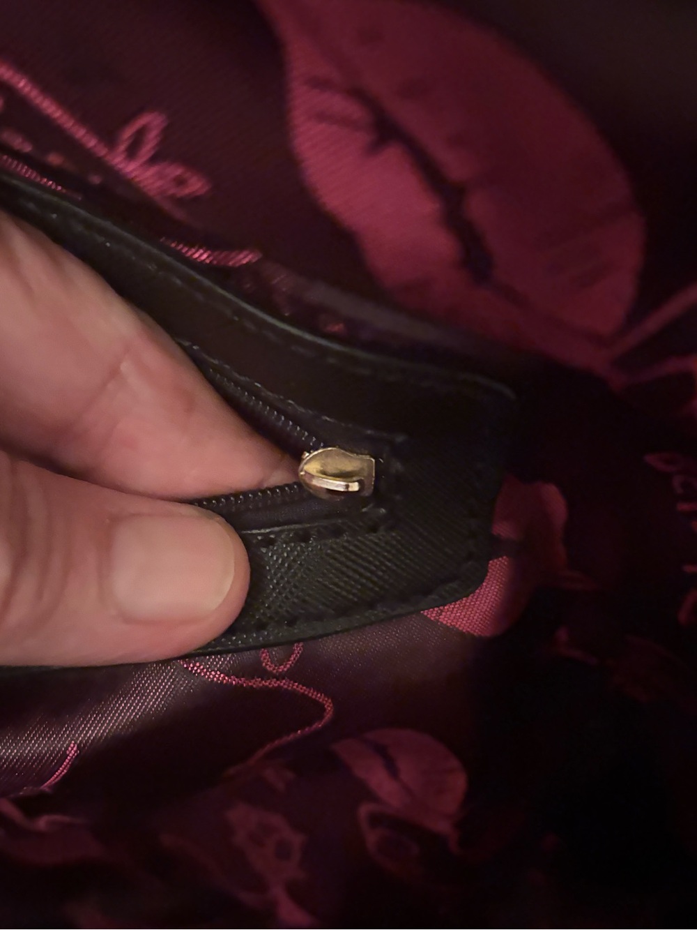 BETSEY JOHNSON BLACK QUILTED HEART SATCHEL - Picture 6 of 6